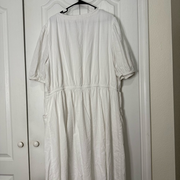 Lane Bryant Cream Button-Up Midi Dress - Picture 5 of 5